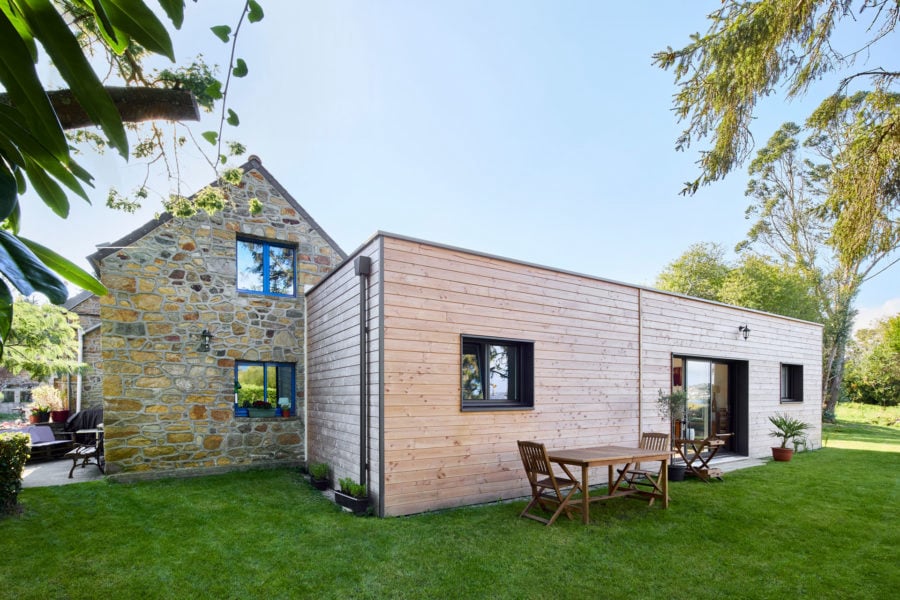 Agrandissement en ossature bois par Extenbois, filiale extension de Trecobat