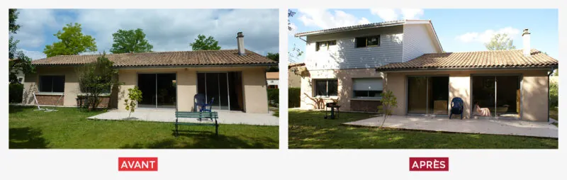 Surélévation de maison en Gironde par IGC Rénov', acteur de Procivis Nouvelle Aquitaine